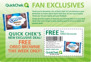 Free Oreo Brownie from Quick Chek