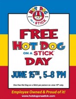 Free hot dog on a stick 