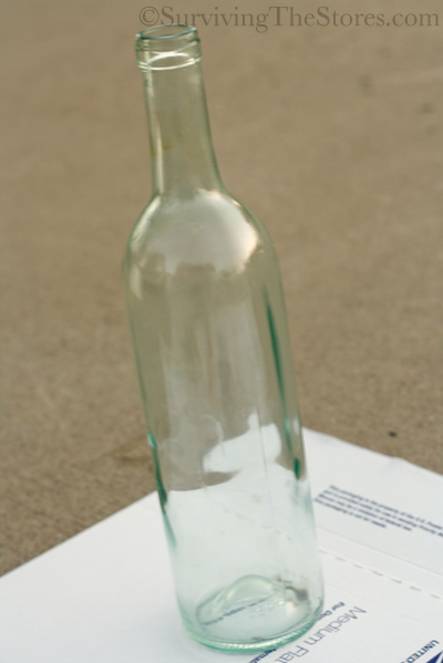 Repurpose A Wine Bottle Into A Gold Vase!