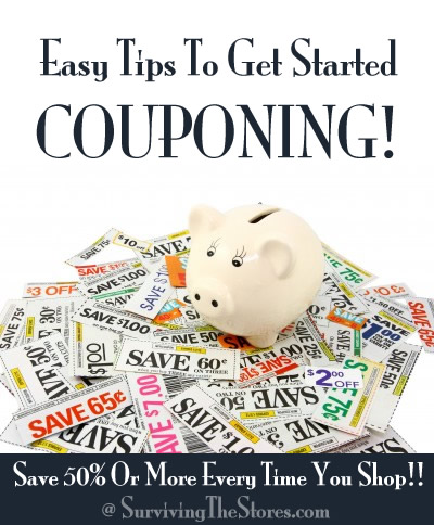 EASY Tips to get started #couponing - you don't have to be an extreme couponer to save 50% or more every month!