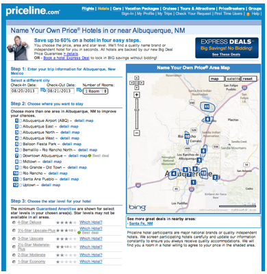 Albuquerque Priceline Stars and Raings