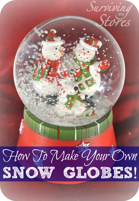 How To Make Your Own Snow Globes!  You can make a snow globe with just about anything that you want to remember!