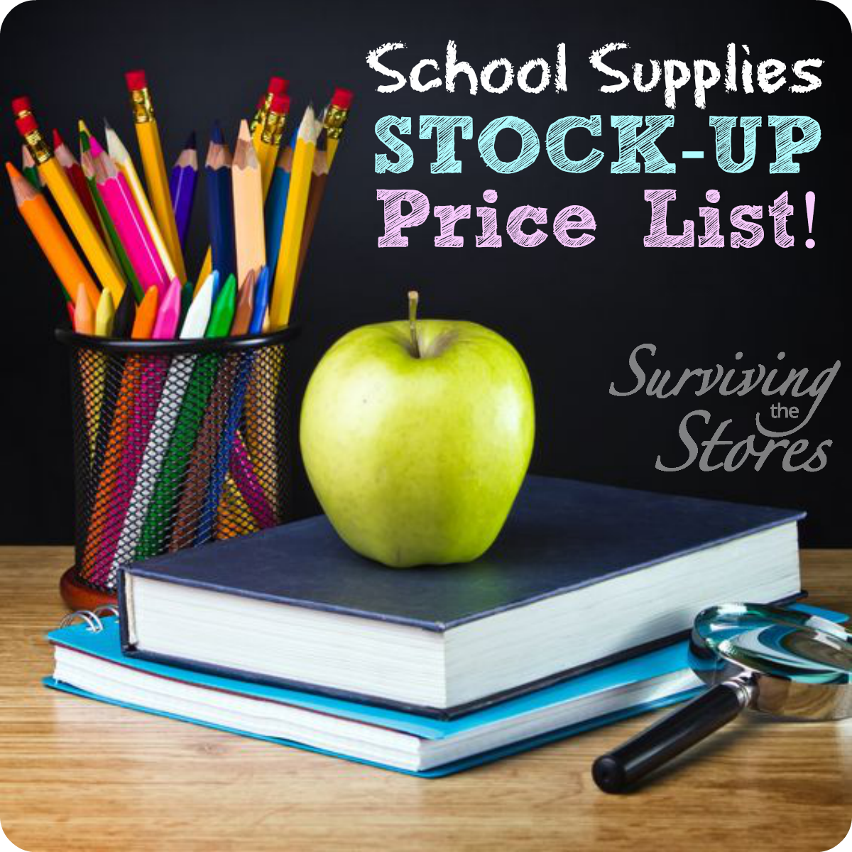 School Supplies Stock Up List