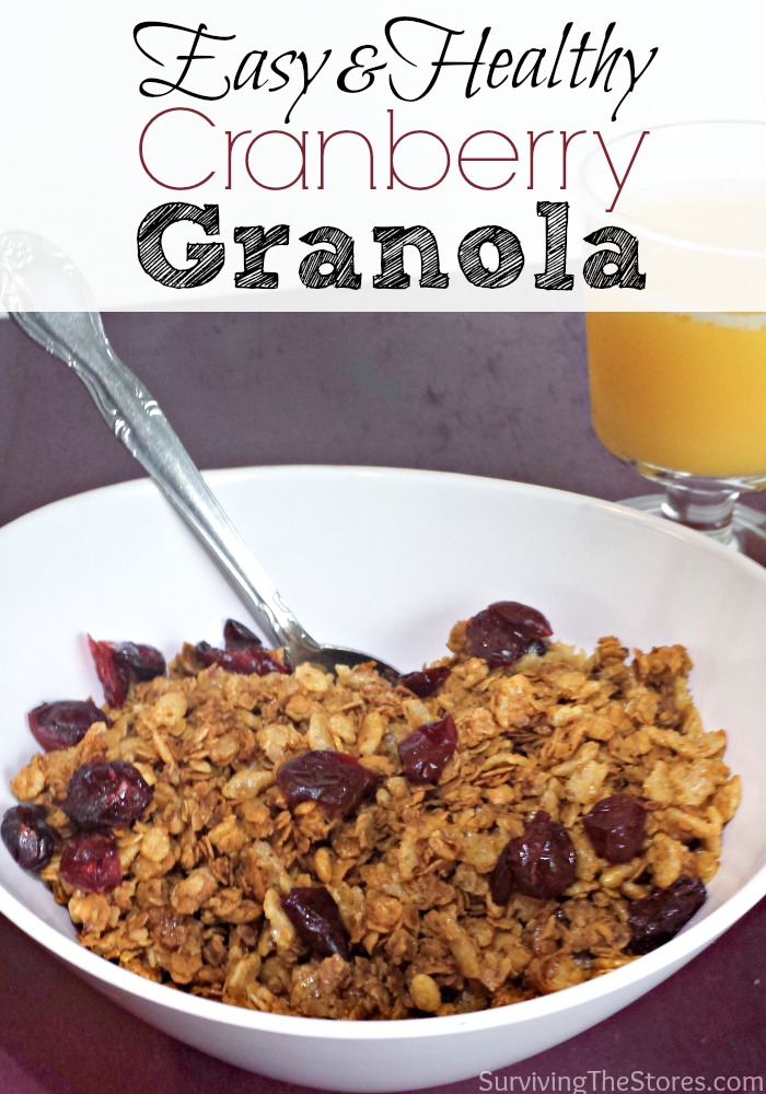 How to make homemade granola cereal! You know exactly what is in it and it is SO much less expensive than buying it from the store. There are options here for gluten-free and regular granola!