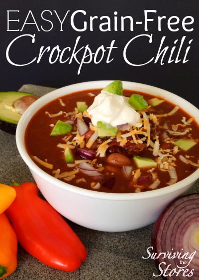 Super Easy Grain Free Crockpot Chili Recipe
