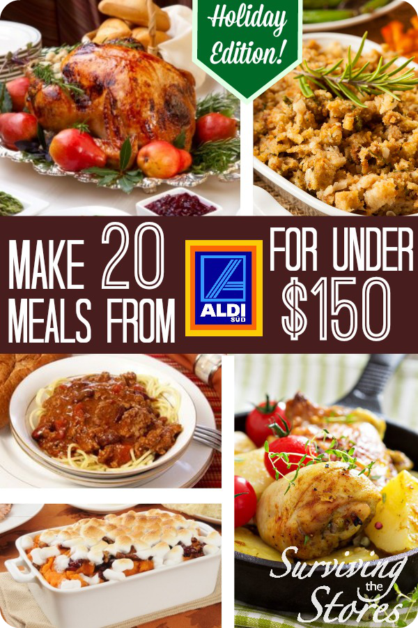 This meal plan makes it so easy! You can make 20 Holiday Meals From ALDI for less than 150!!